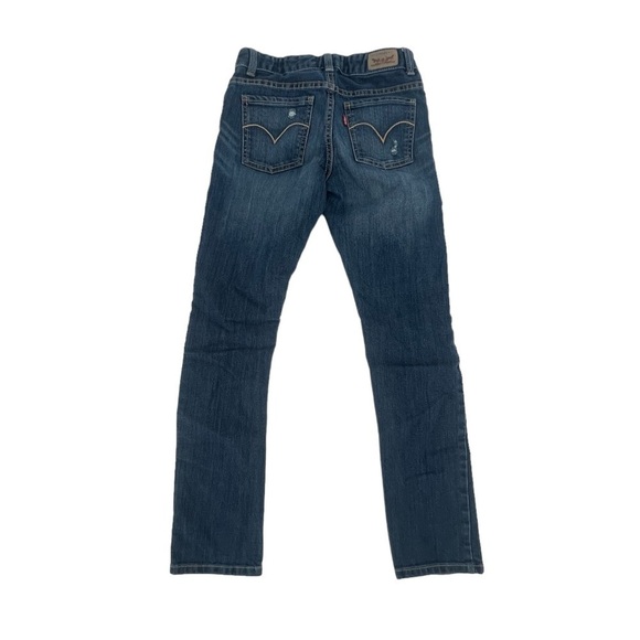 Levi’s Boyfriend Distressed Jeans Size 8 Regular Kids - Picture 3 of 5